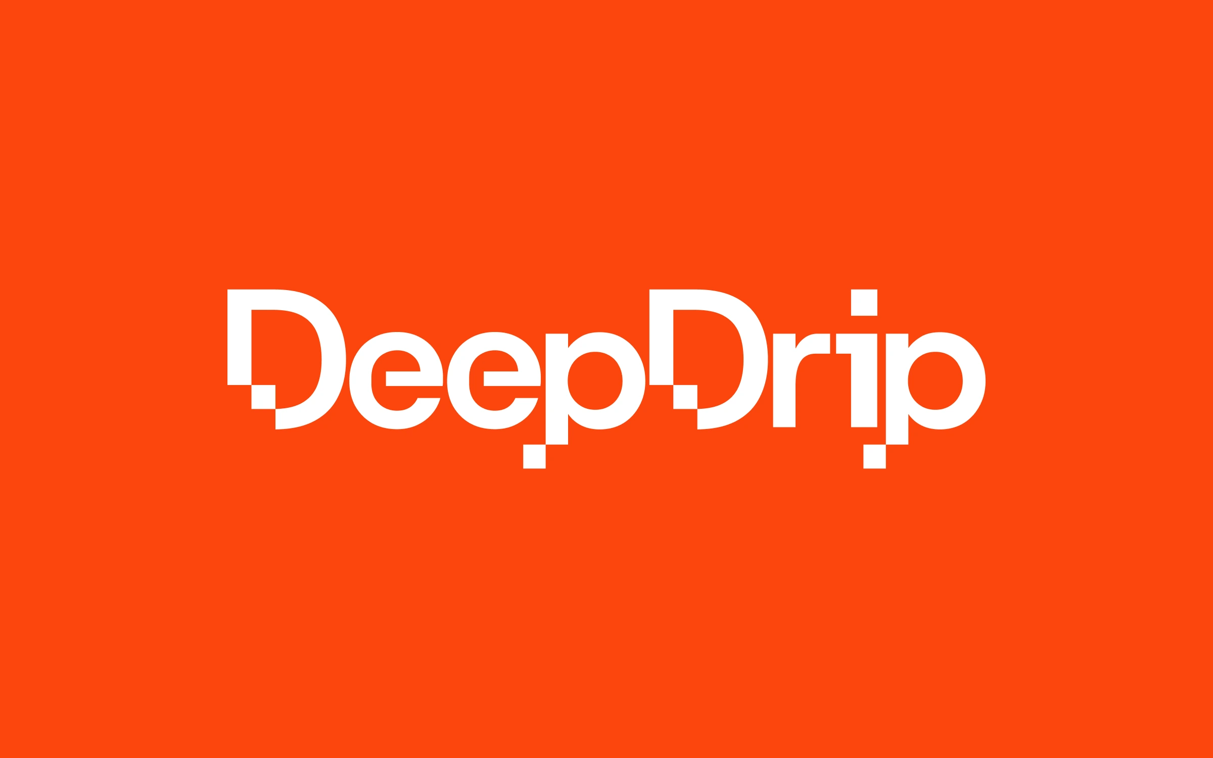 The DeepDrip wordmark in white on orange